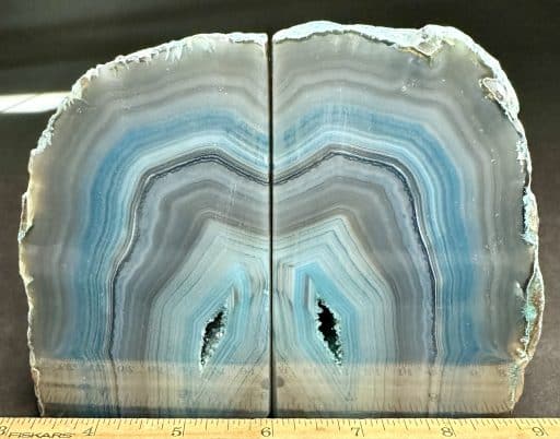 BK402 Teal Brazilian Agate Bookends - Image 4