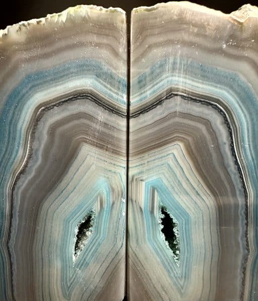 Teal Brazilian Agate Bookends