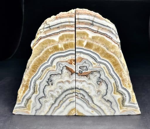 Zebra Calcite Bookends