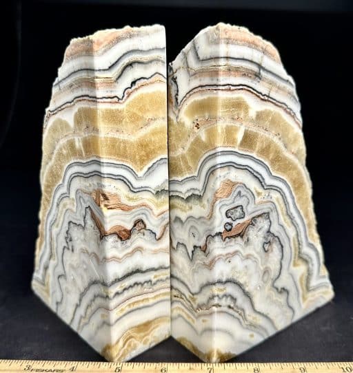 BK511 Zebra Calcite Bookends - Image 2