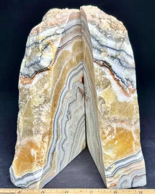 BK511 Zebra Calcite Bookends - Image 3