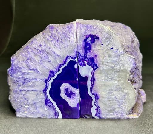 Purple Brazilian Agate Bookends