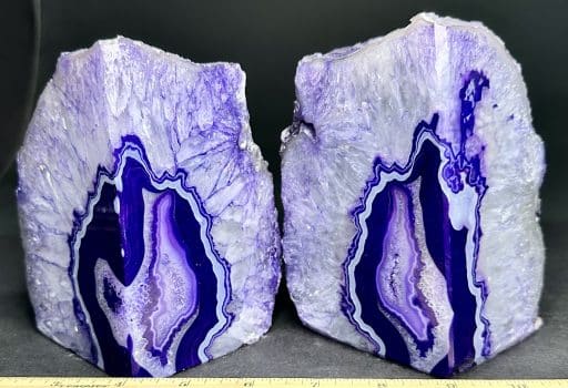 BK601 Purple Brazilian Agate Bookends - Image 2