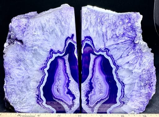 BK601 Purple Brazilian Agate Bookends - Image 4