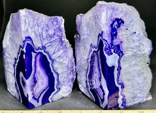 BK601 Purple Brazilian Agate Bookends - Image 5