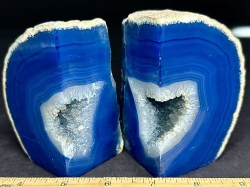 BK807 Blue Brazilian Agate Bookends - Image 2