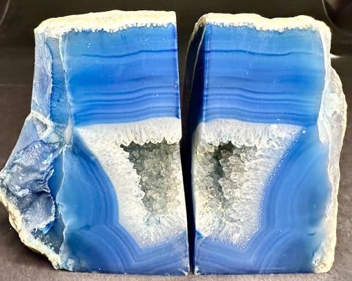 Blue Brazilian Agate Bookends