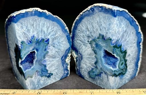 BK811 Blue Brazilian Agate Bookends - Image 2