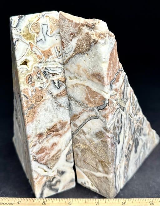 BK202 Zebra Calcite Bookends - Image 3