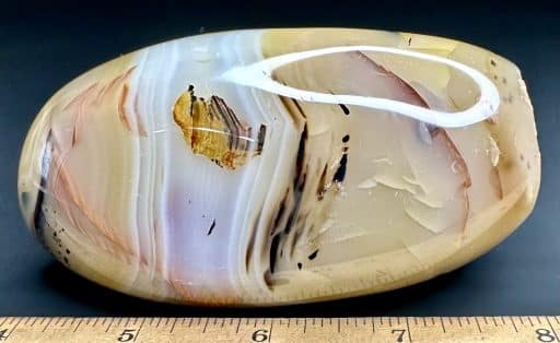 PR711 Black Skin Agate Freeform - Image 5