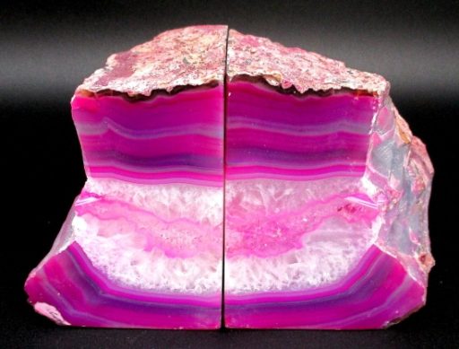 Pink Brazilian Agate Bookends