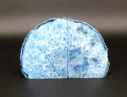 Blue Brazilian Agate Bookends