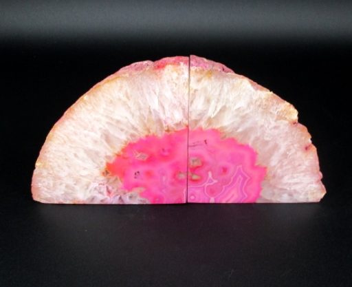 Pink Brazilian Agate Bookends