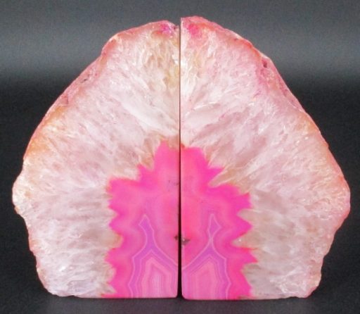 Pink Brazilian Agate Bookends