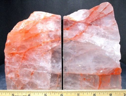 Fire Quartz Bookends