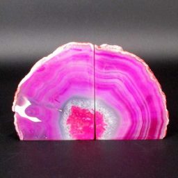 Pink Brazilian Agate Bookends