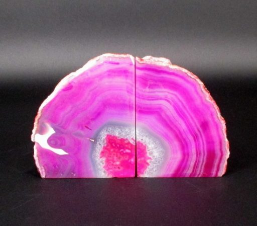 Pink Brazilian Agate Bookends