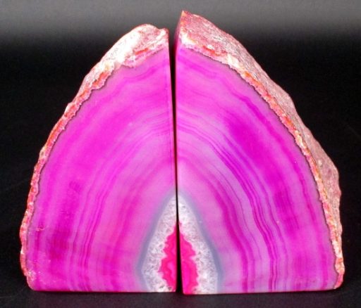 Pink Brazilian Agate Bookends