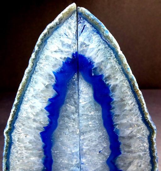 Blue Brazilian Agate Bookends