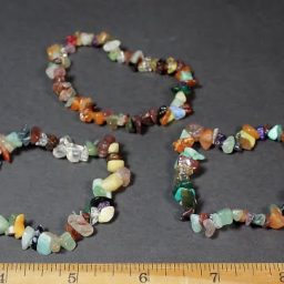 stretchy mixed rock chip bead bracelet