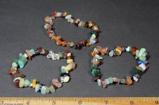 stretchy mixed rock chip bead bracelet