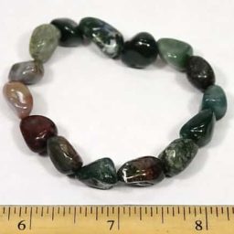 Indian Jasper stretch bracelet with gemstone chunky beads