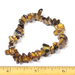 Tiger Eye stretch bracelet with gemstone chip beads