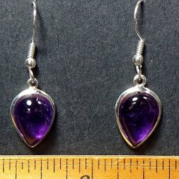 Amethyst Earrings mounted in a Sterling Silver setting