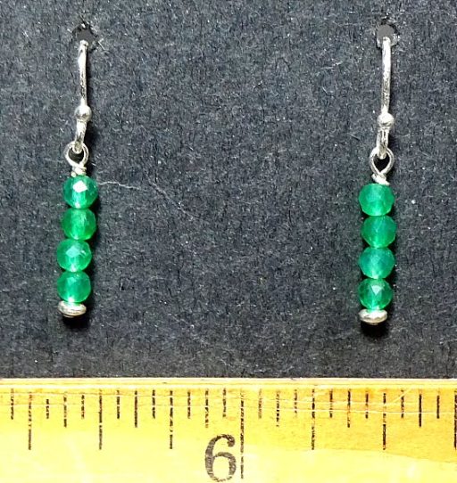 Green Onyx Bead Earrings