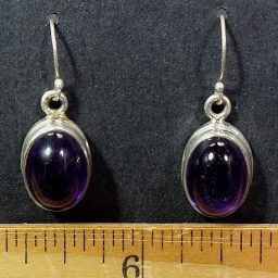 Amethyst Earrings mounted in a Sterling Silver setting