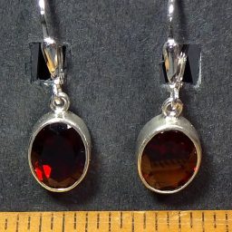 Garnet stud style earrings