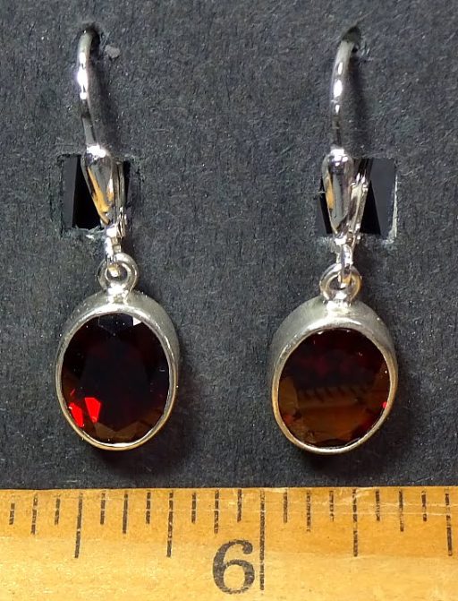 Garnet stud style earrings