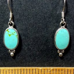 Turquoise Earrings mounted in a Sterling Silver setting