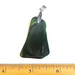 pendant is a tumbled Glass stone