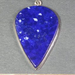 sterling Silver pendant with a 24 x 32 mm dark Blue Lapis stone