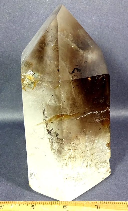 Smokey and Crystal Quartz point