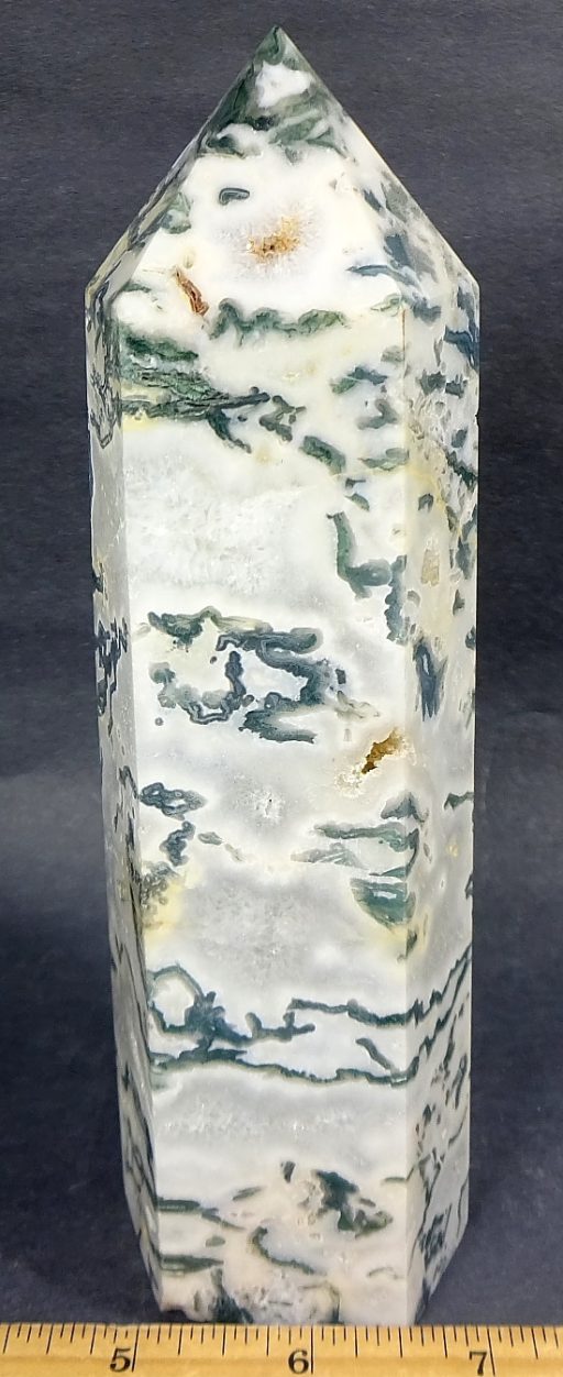 Green Tree Agate Obelisk