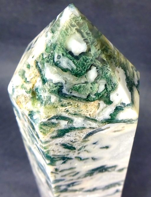 Green Tree Agate Obelisk