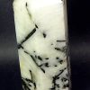 White Quartz Tourmaline Obelisk from Brazil.