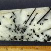 White Quartz Tourmaline Obelisk from Brazil.