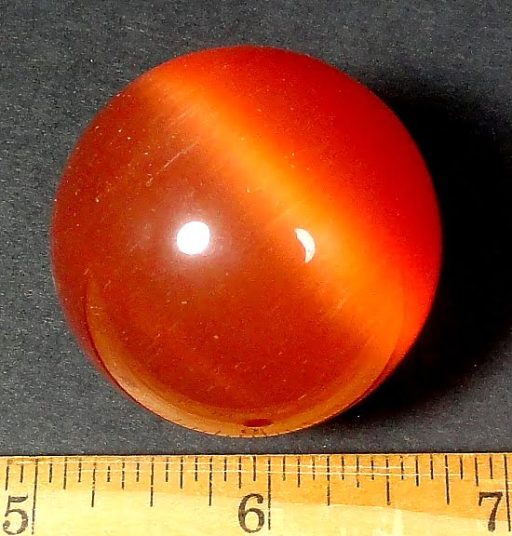 Red Orange Fiber Optic sphere