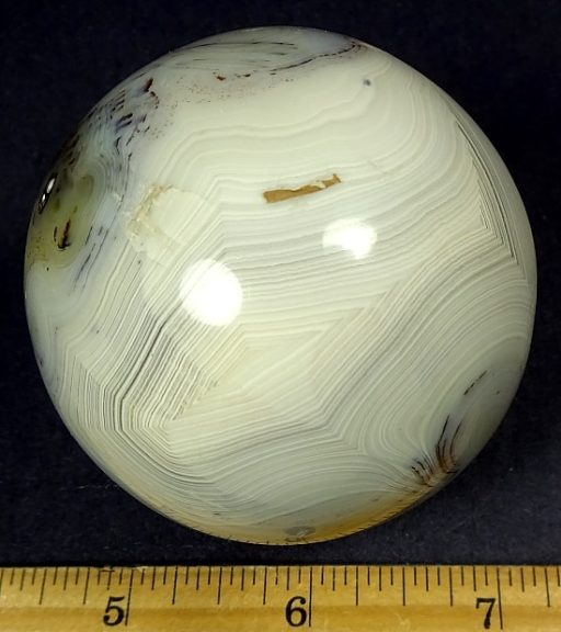 Black Skin Agate Sphere