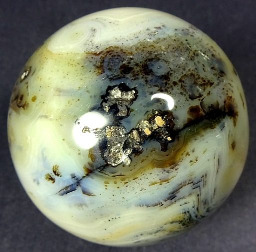 Black Skin Agate Sphere