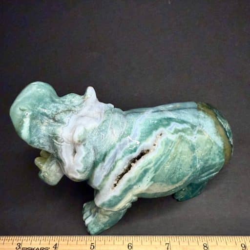 CV100 Moss Agate Hippopotamus - Image 4