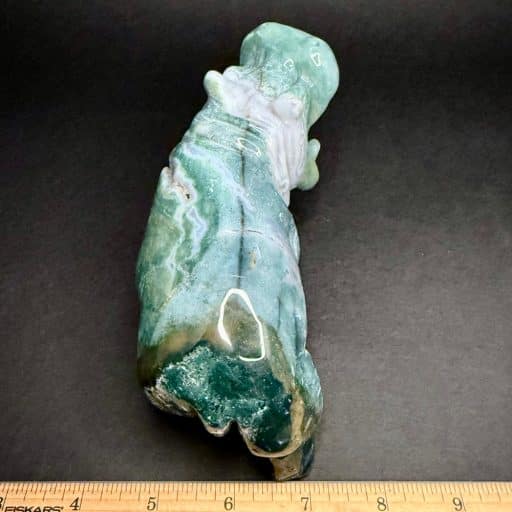 CV100 Moss Agate Hippopotamus - Image 3