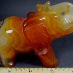 Carnelian Agate Elephant