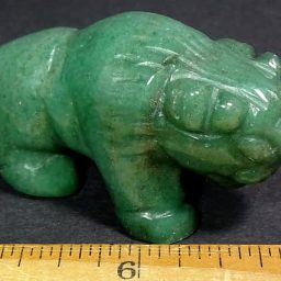 Buffalo made from Green Aventurine