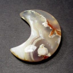 Flower Agate Half Moon