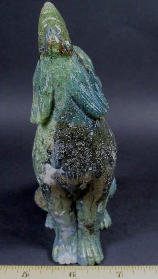 Green Tree Moss Agate Wolf