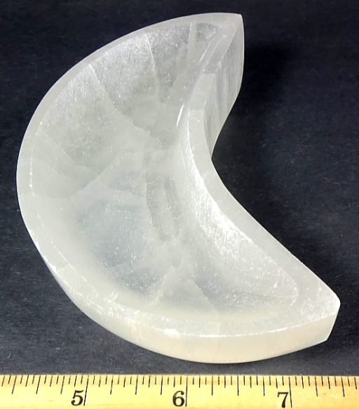 Half Moon Shaped Selenite Dish